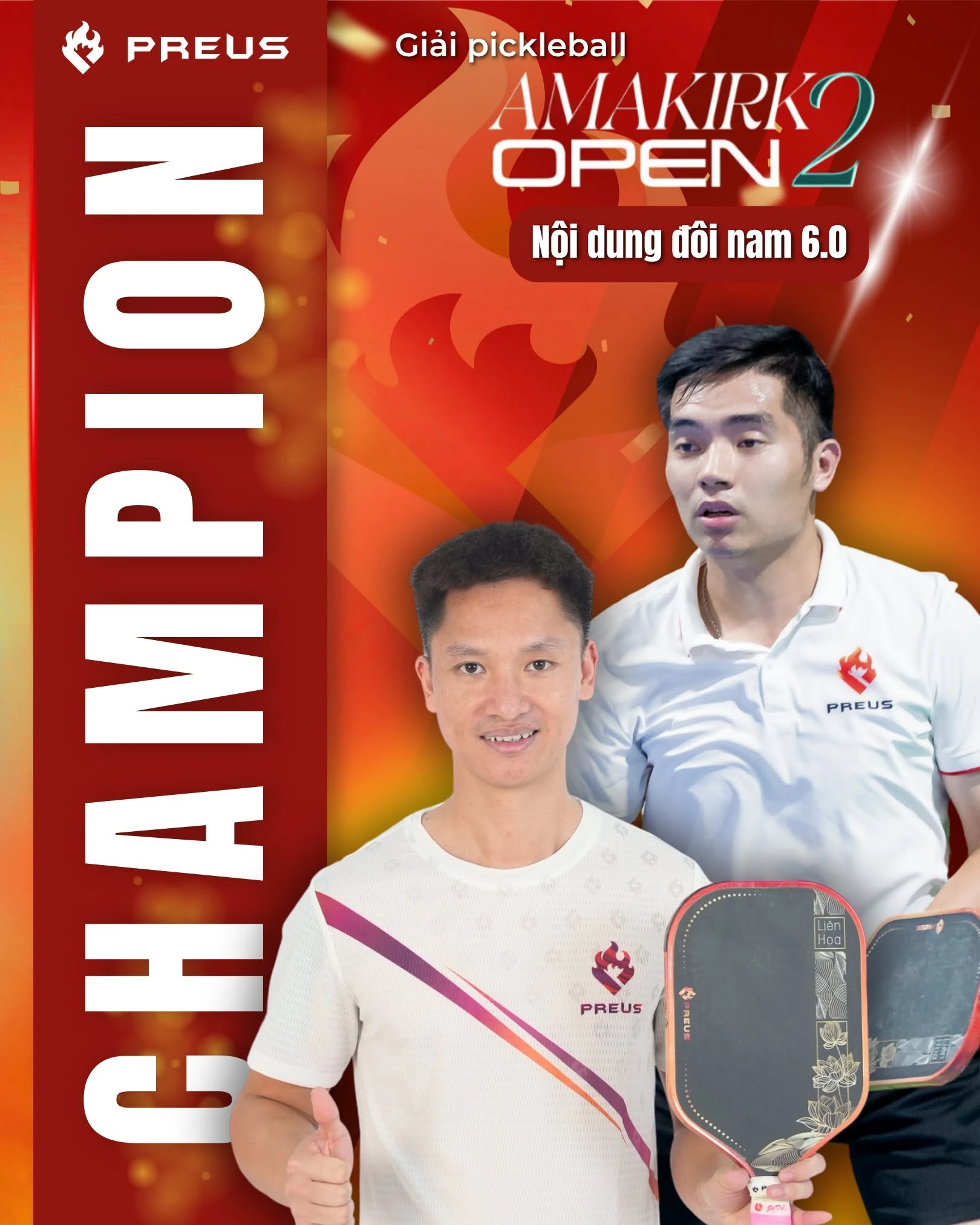 PREUS bội thu tại giải đấu PICKLEBALL AMAKIRK OPEN 2